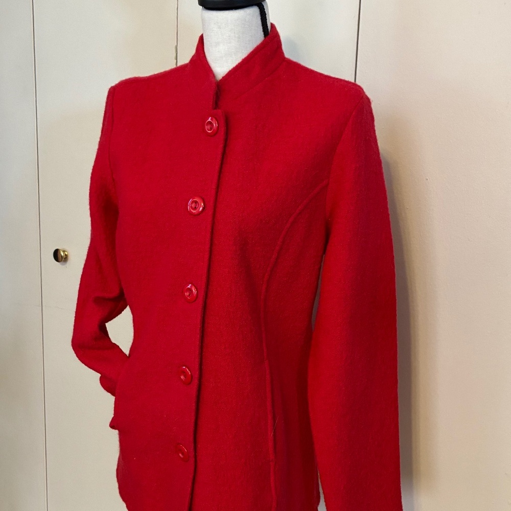 Appleseed's Red Boiled Wool Jacket - Picture 2 of 10